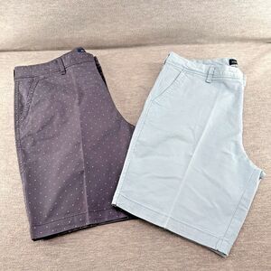 AEROPOSTALE - Men's Casual Flat Front Shorts Green 8.5" Inseam Size 36 (A7 )